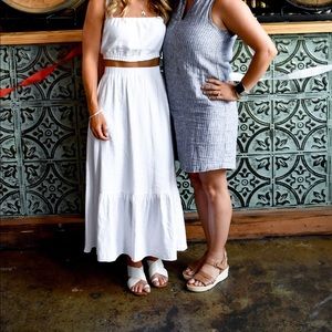 White Linen Matching Set